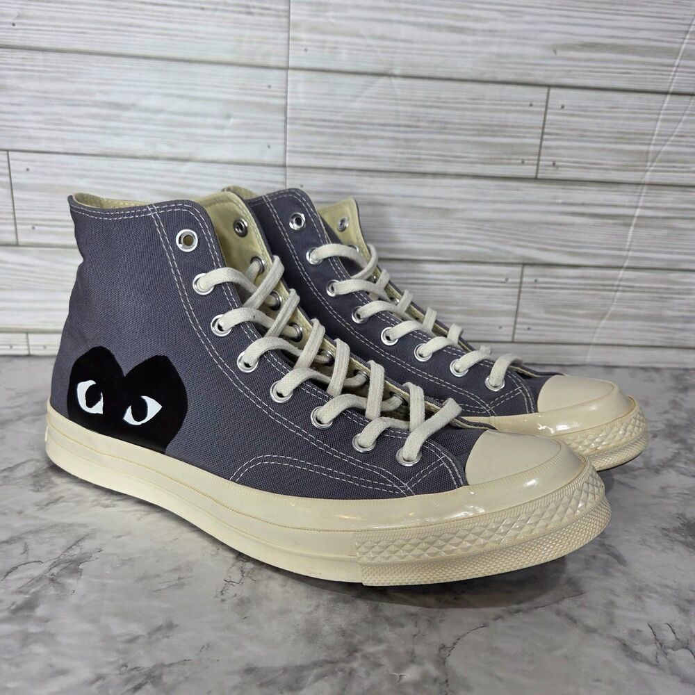 Converse Chuck Taylor All Star 70 Hi Comme des Garcons PLAY Grey Mens 10 171847C